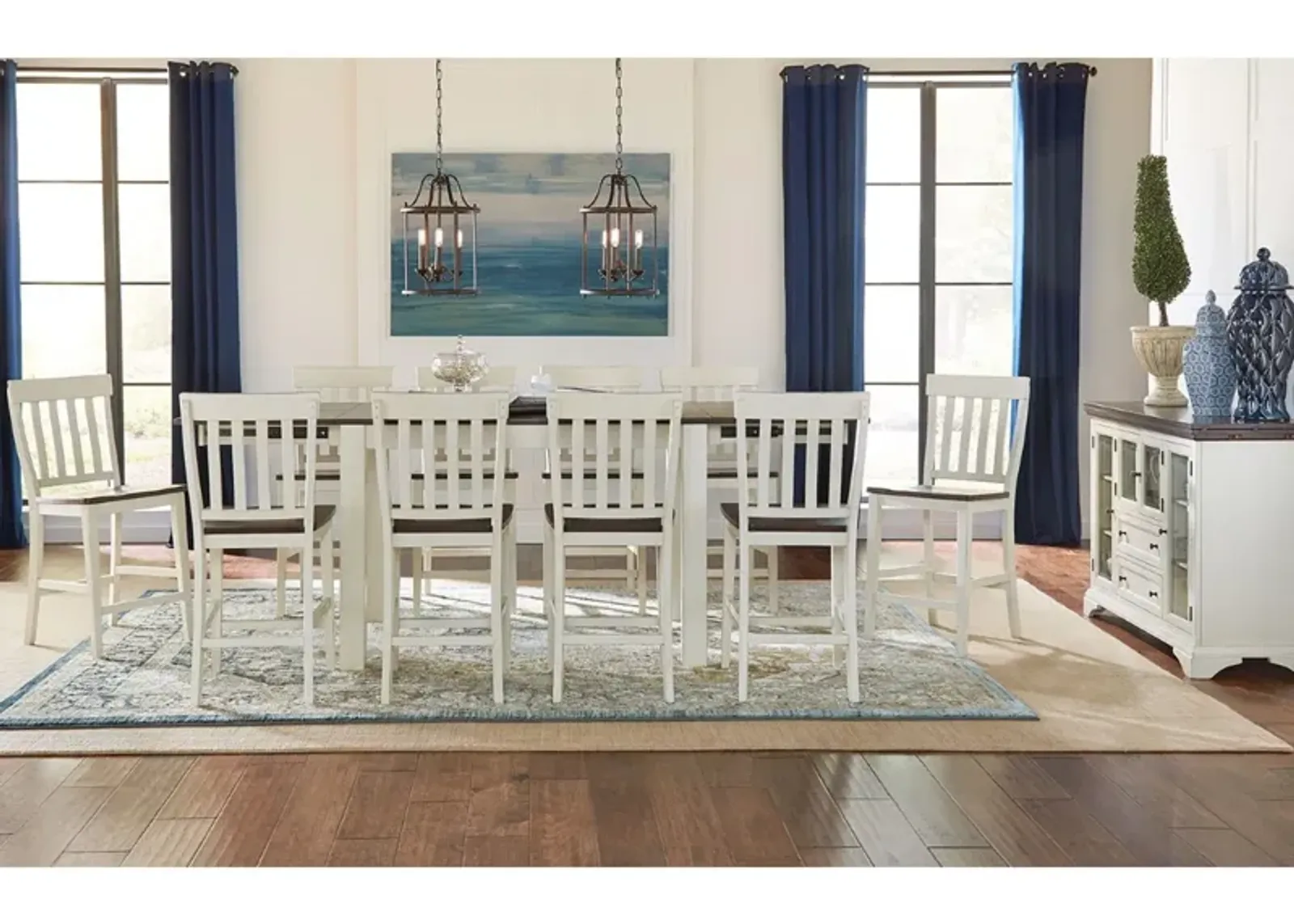 Mariposa 11 Piece Dining Set (Gathering Table with 10 Stools)