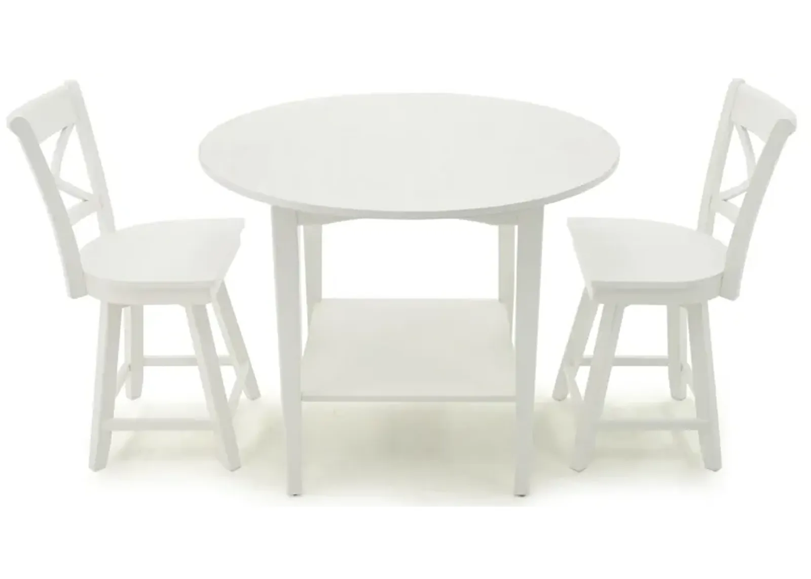 Hampton 3 Piece Round Pub Set (Table with 2 Charlotte Stools)