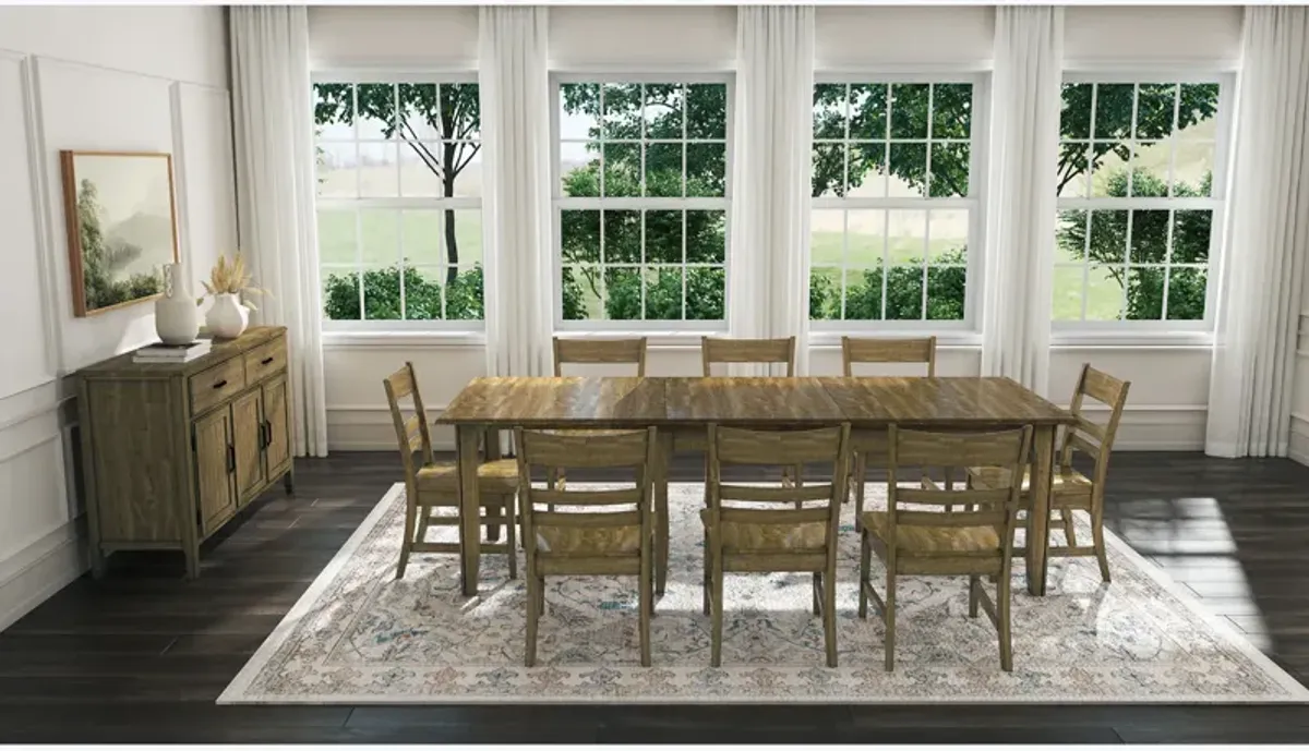 Leucadia 9 Piece Dining Set (Table with 8 Ladderback Chairs)