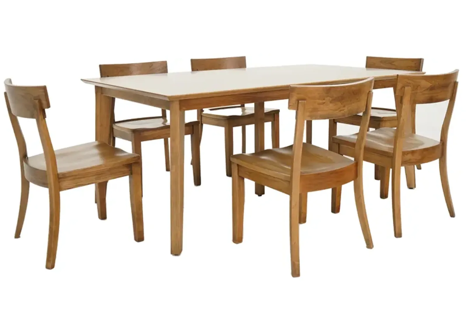 Daniel's Amish Mid Century 7 Piece Dining Set (Table with 6 Side Chairs)