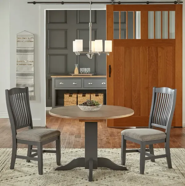 Port Townsend Drop Leaf Table with 2 Upholstered Side Chairs