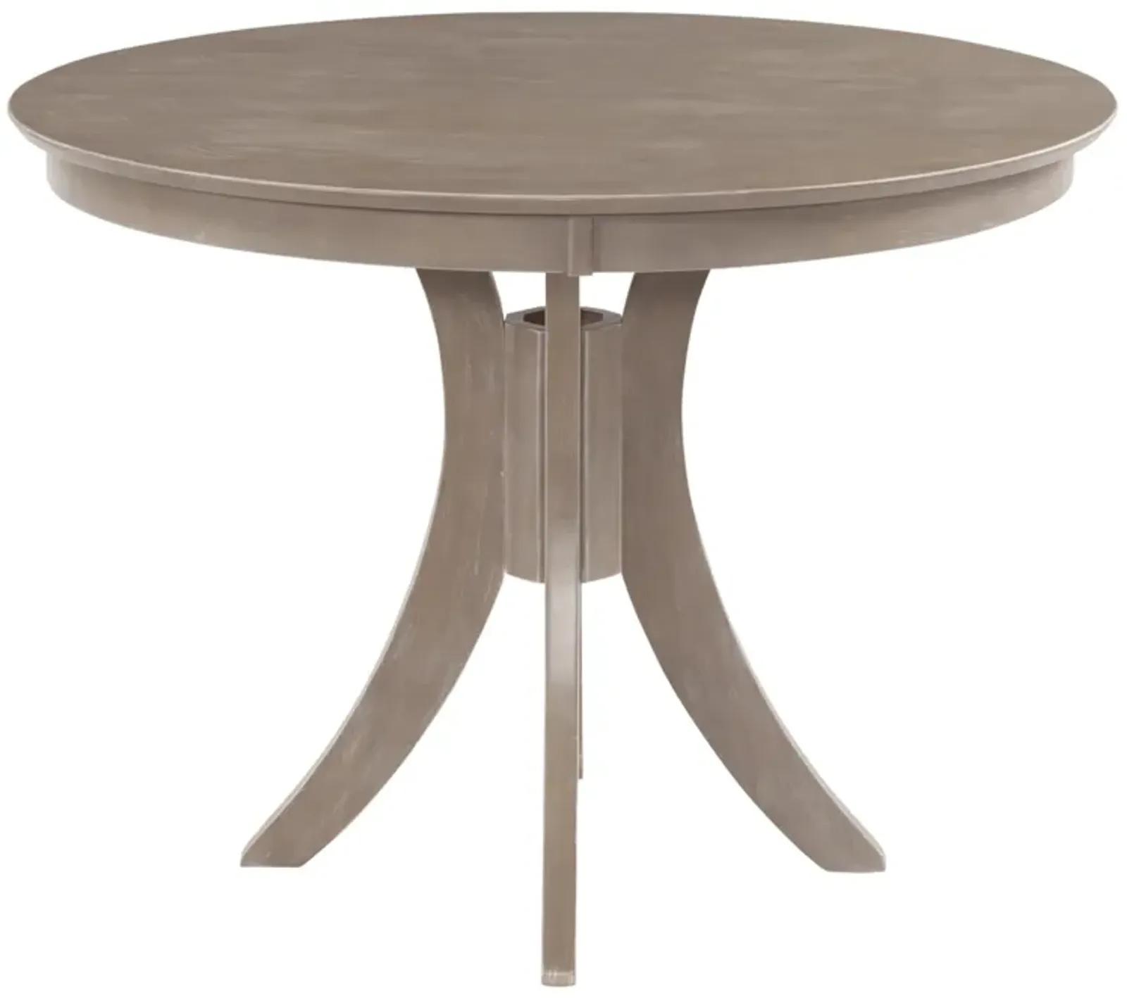 Cosmopolitan Weathered Grey Dining Room Pedestal Table 48" Round x 36" H