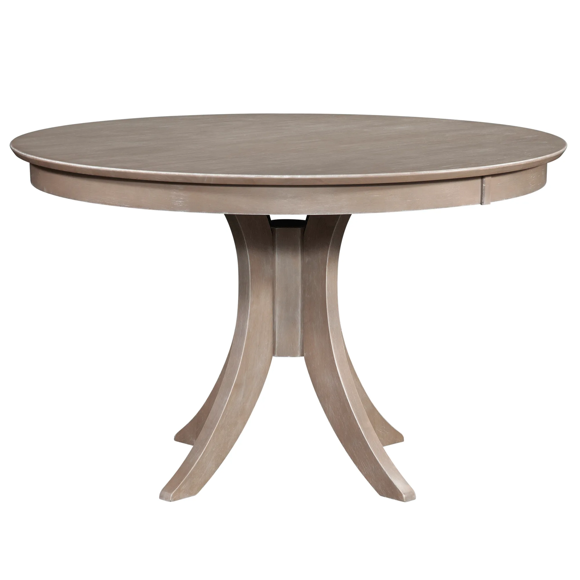 Cosmopolitan Weathered Grey Dining Room Pedestal Table 48" Round x 30" H 