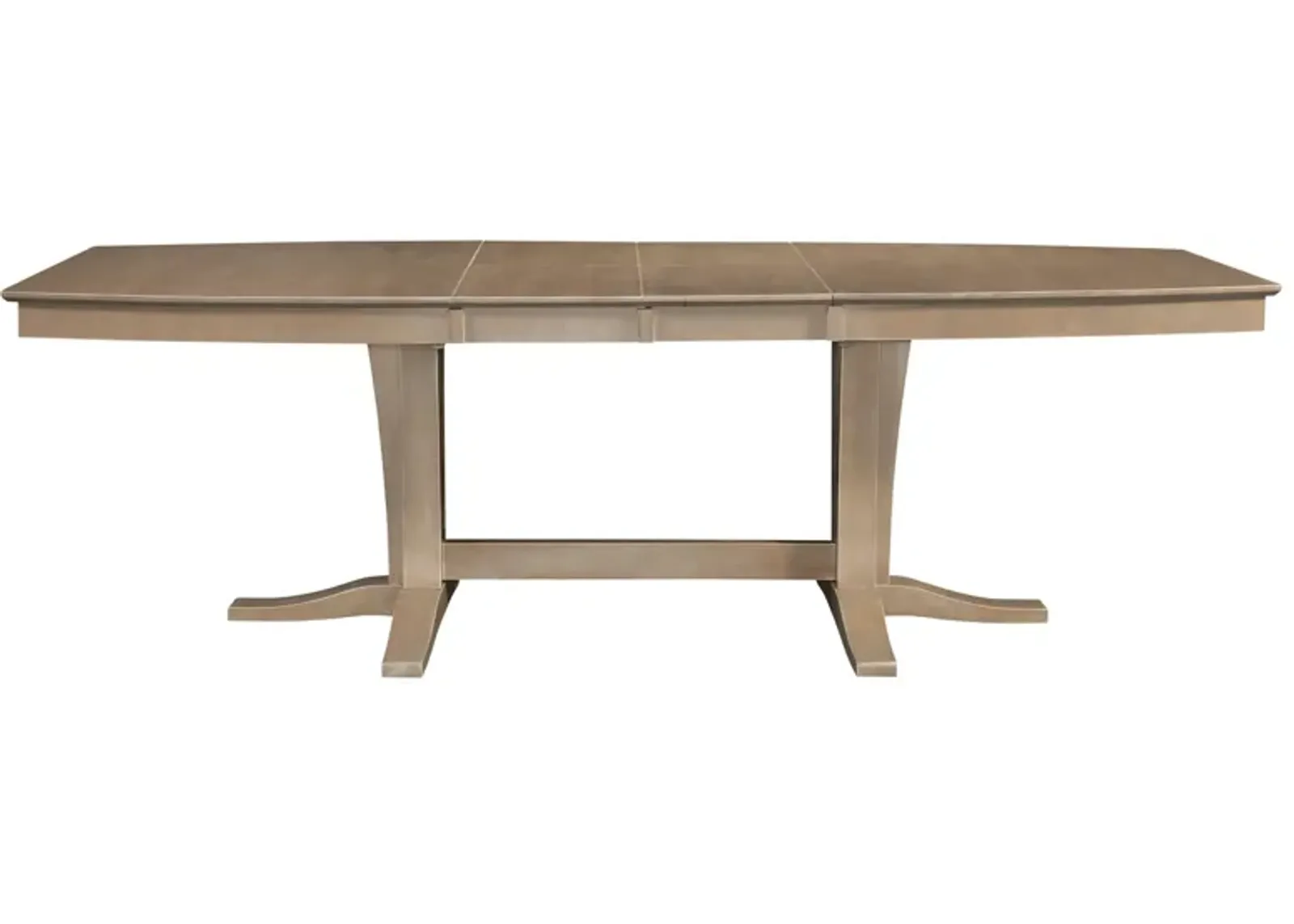 Cosmopolitan Weathered Grey Dining Room Milano Double Pedestal Table