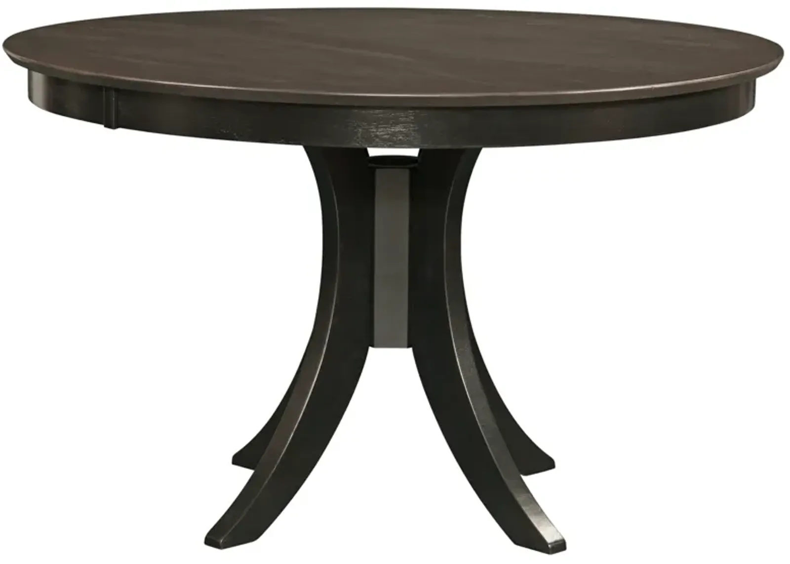 Cosmopolitan Coal/Black Dining Room Pedestal Table 48" Round x 30" H