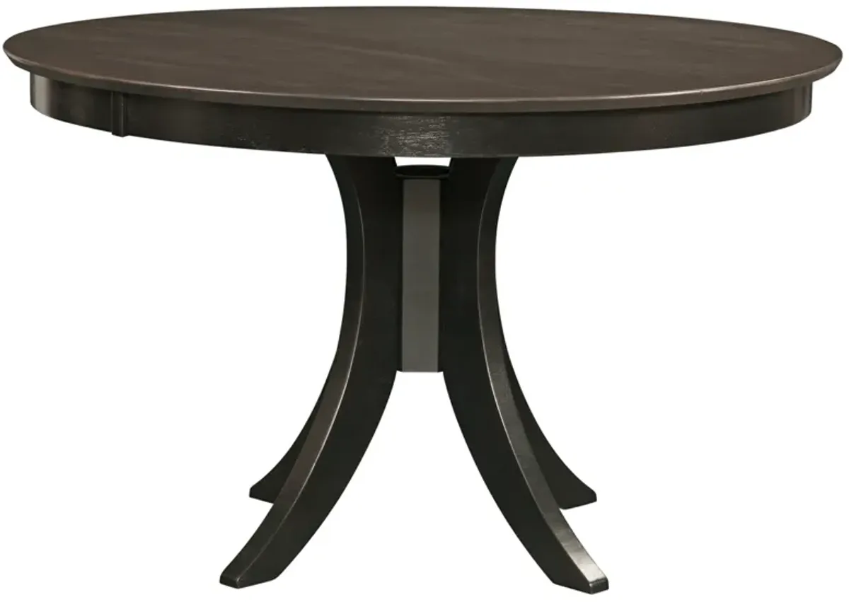 Cosmopolitan Coal/Black Dining Room Pedestal Table 48" Round x 30" H