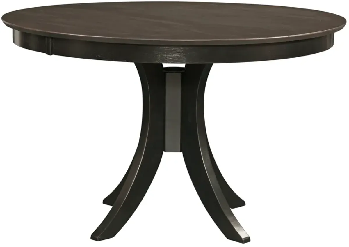 Cosmopolitan Coal/Black Dining Room Pedestal Table 48" Round x 36" H