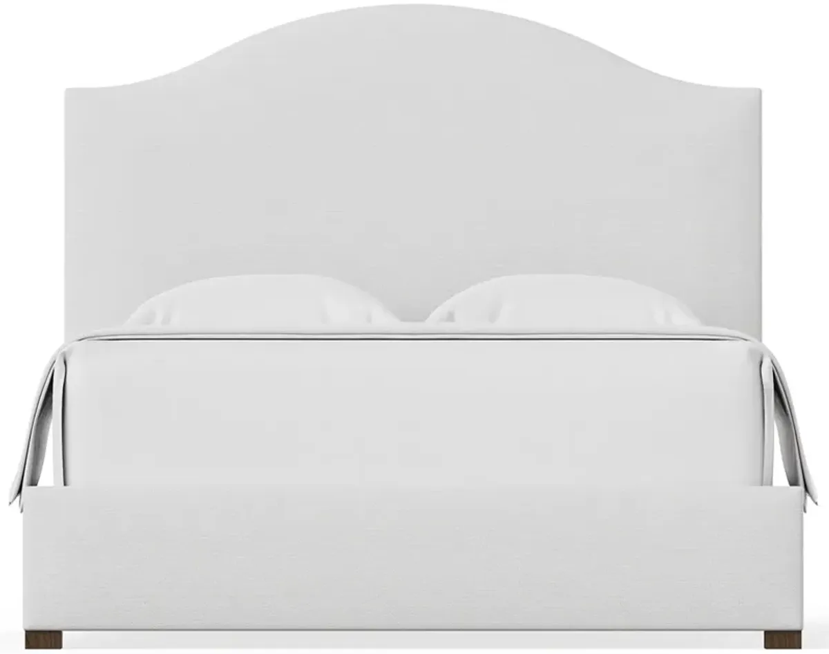 Emily Pure White Upholstered Bed