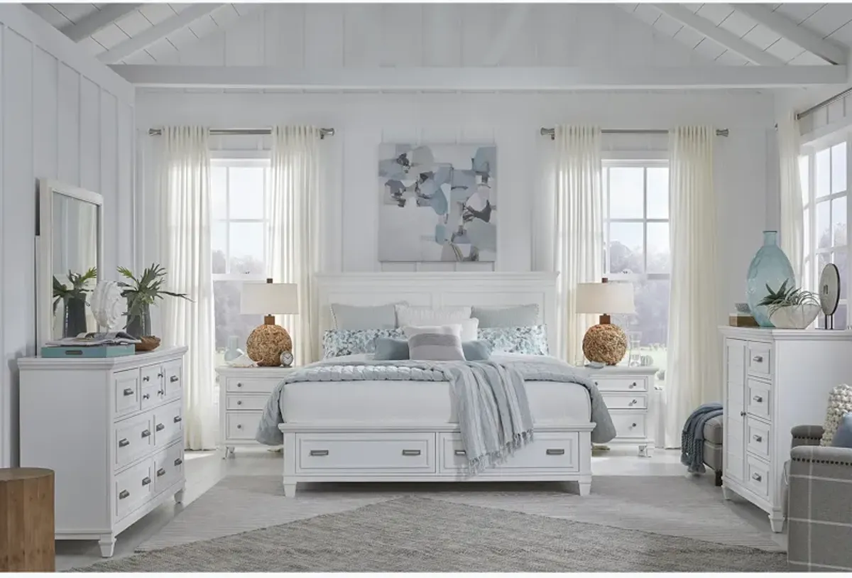 Charleston White Storage Bed