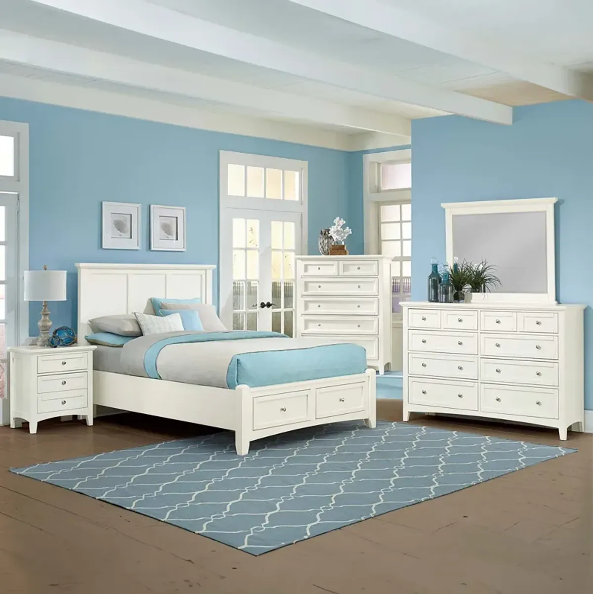 Bonanza White Storage Bed