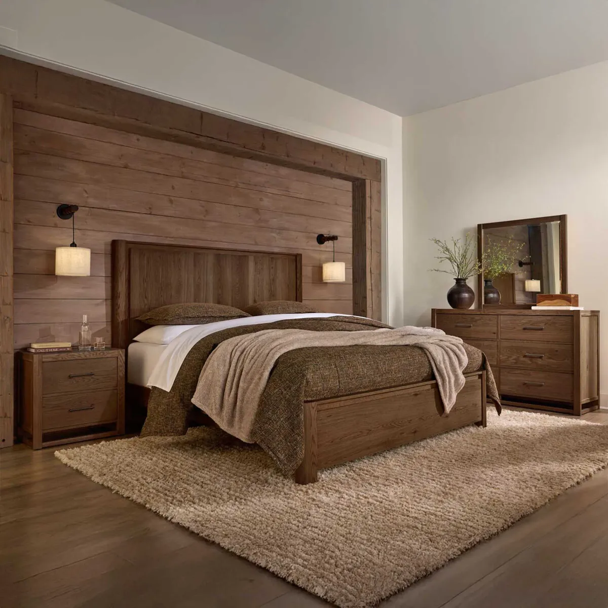 Lodge & Loft Dark Oak Radius Poster Bed