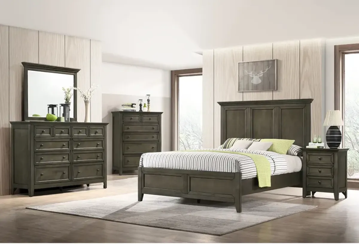 San Mateo Pewter Panel Bed