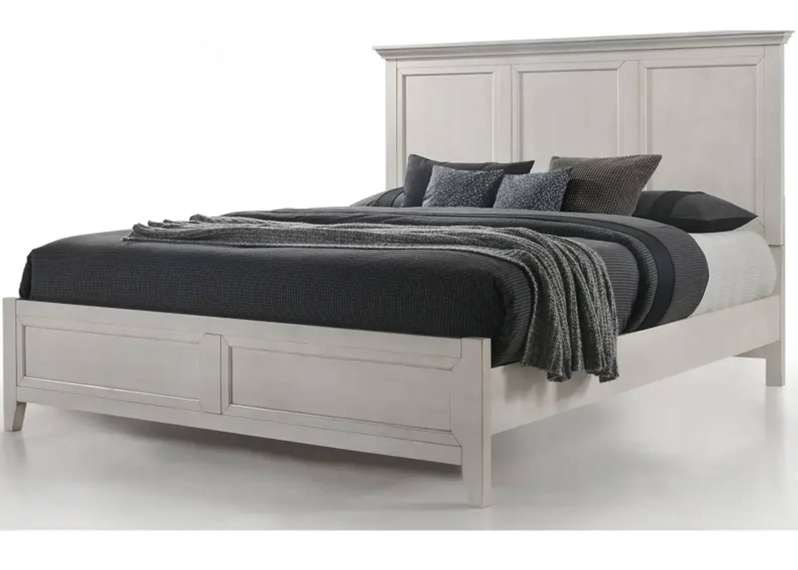 San Mateo White Panel Bed