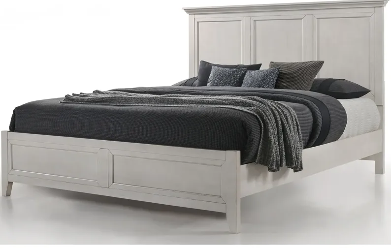 San Mateo White Panel Bed