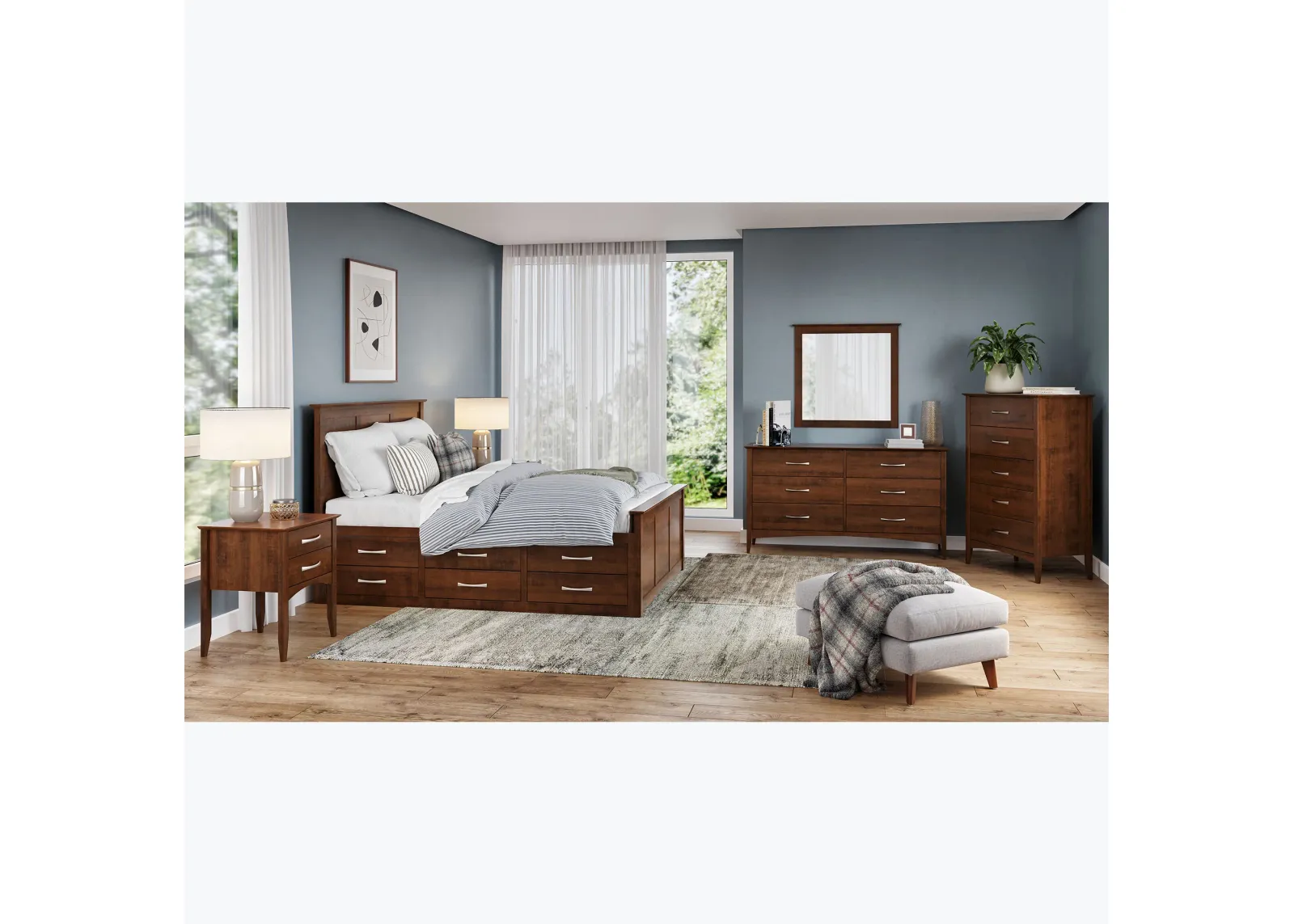 Urban Chestnut 6&3 Drawer Storage Bed