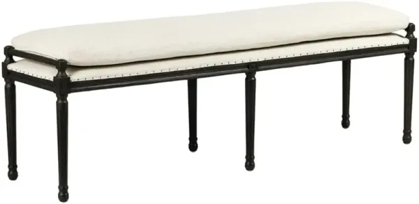 Four Hands Lucille Alcala Cream/Charcoal Dining Bench