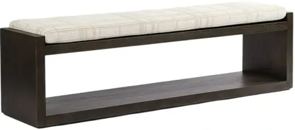 Four Hands Edmon Sheffield Ivory/Warm Oak Entryway Bench