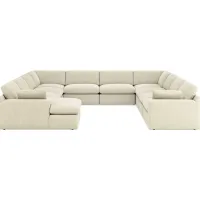 Benchcraft® Elyza 10-Piece Linen Sectional with Chaise