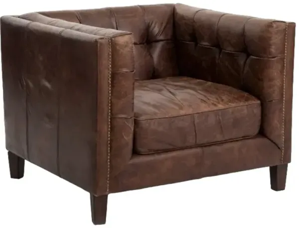 Four Hands Abbott Club Cigar Leather Chair