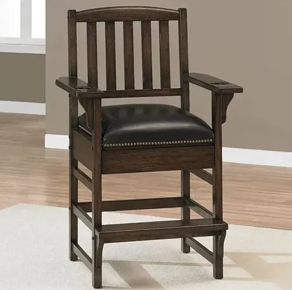 American Heritage Billards Brown King Chair in Riverbank