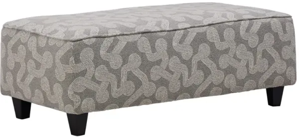Fusion Furniture Stanley Sandstone Skoog Smoke Gray Cocktail Ottoman