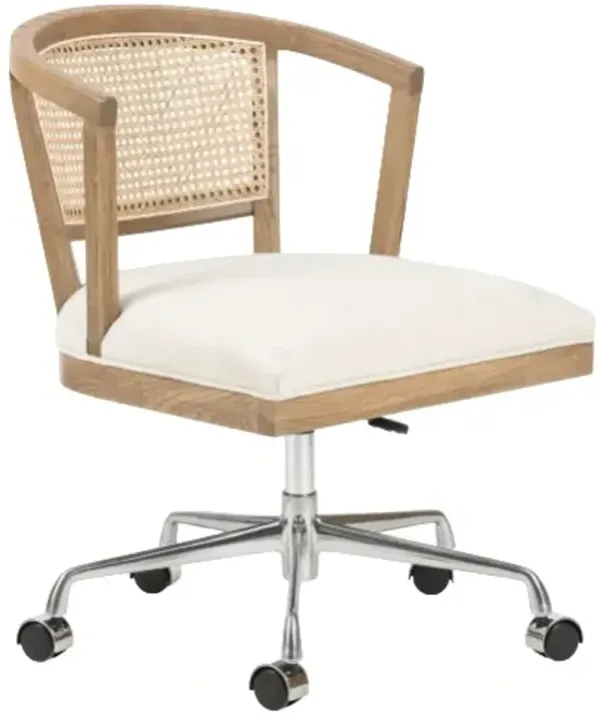 Four Hands Alexa Light Honey/Savile Flax Desk Chair