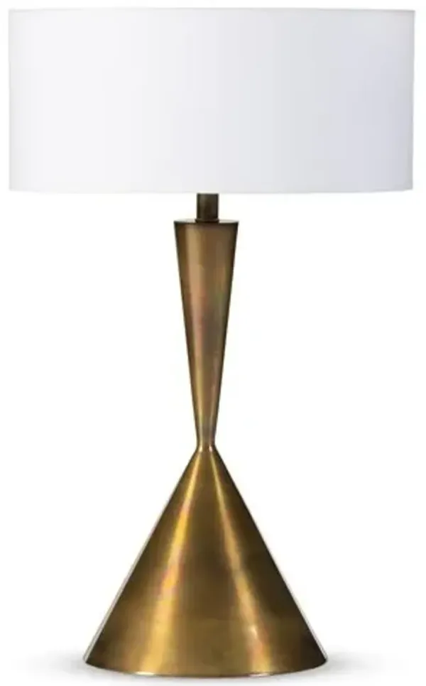 Four Hands Clement Burnt Brass Table Lamp