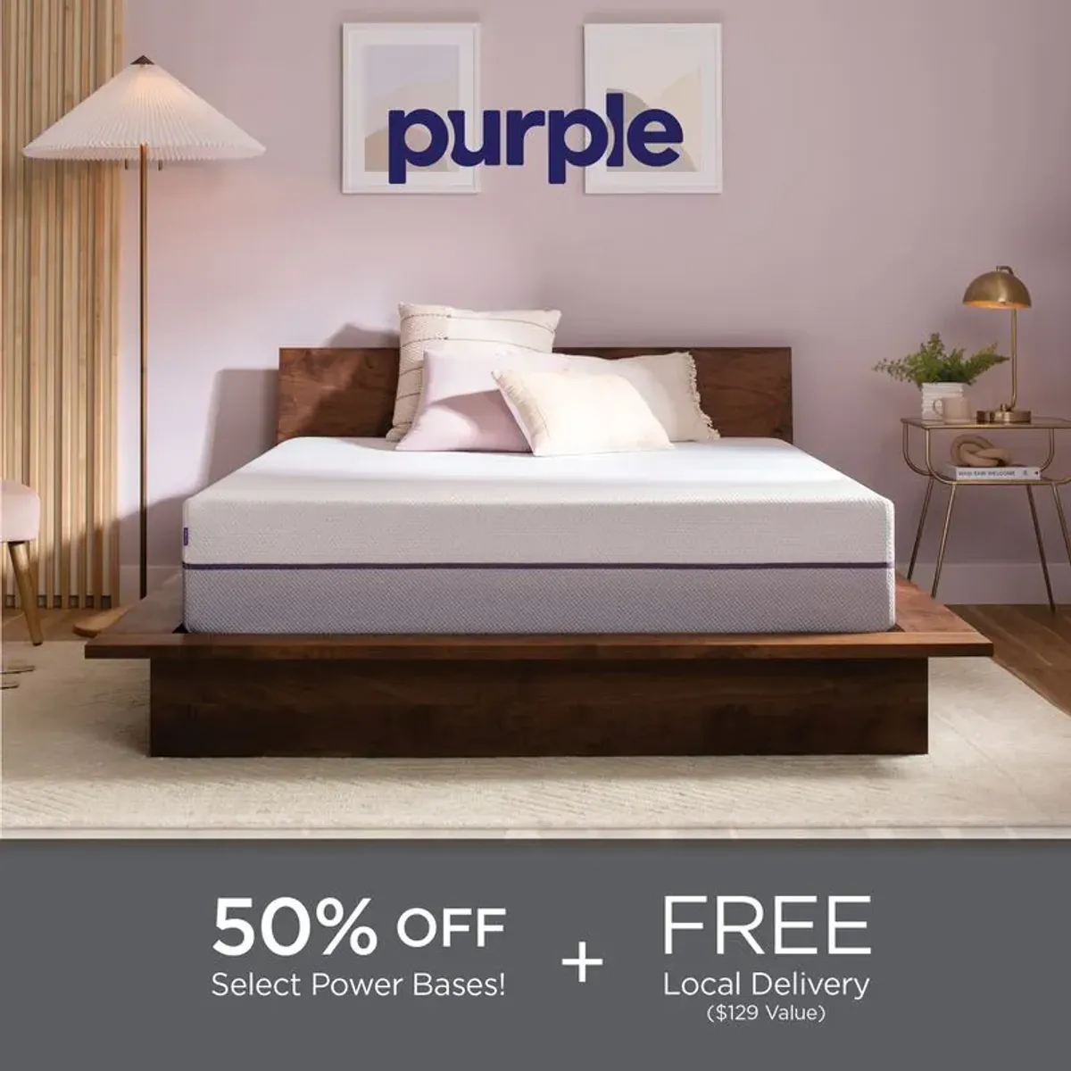 Purple® Purple Plus® 11" Grid Technology Medium Smooth Top Queen Mattress in a Box