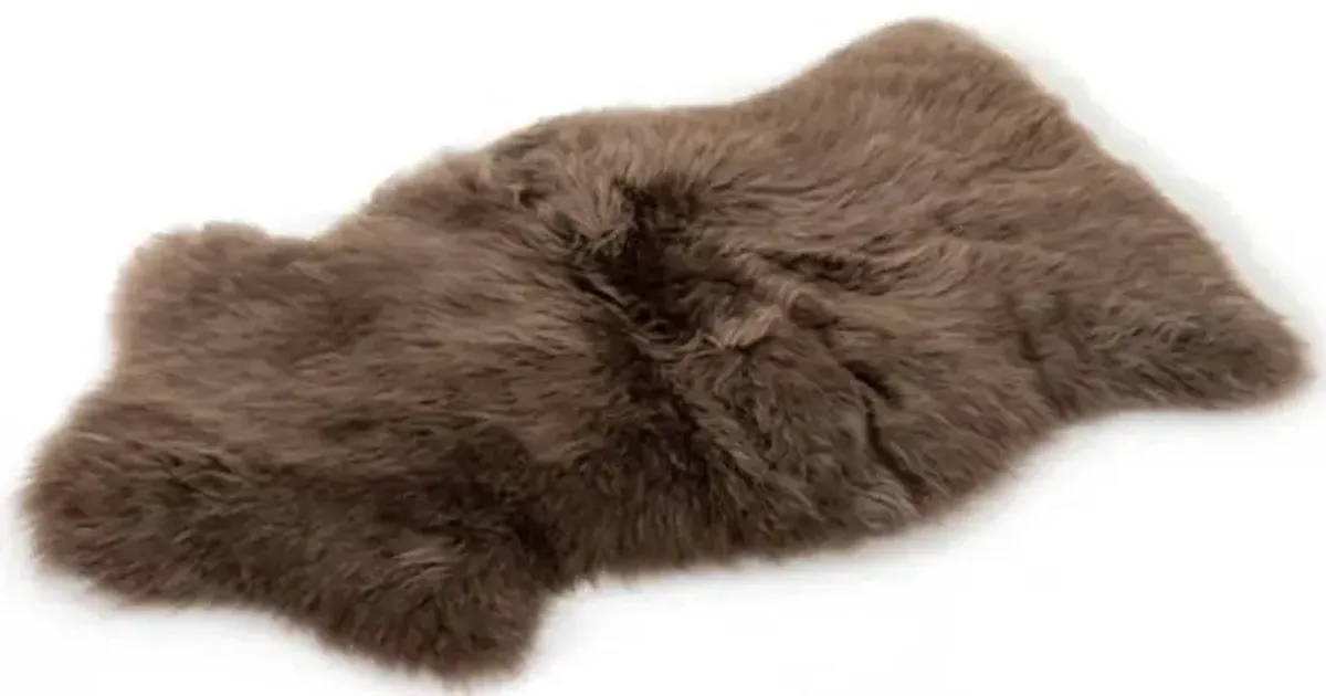 Four Hands Lalo Taupe Lambskin Throw