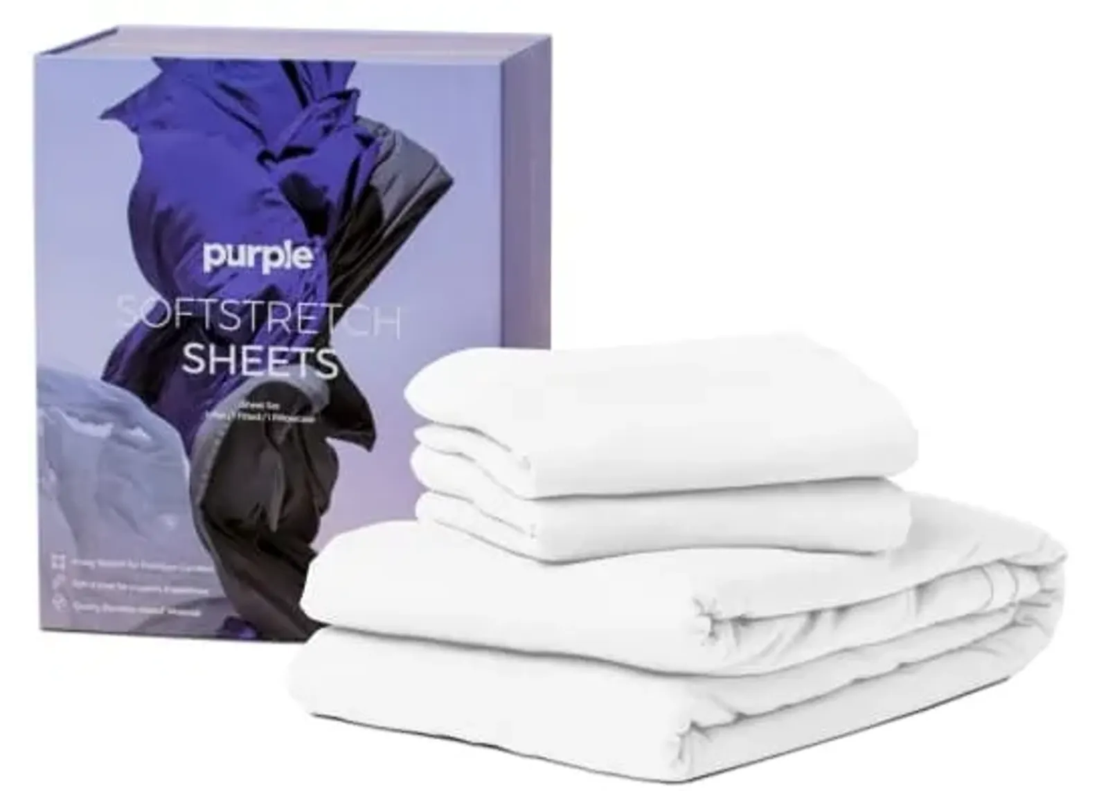 Purple® SoftStretch® True White Full Sheet Set