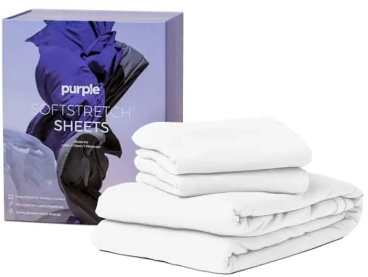 Purple® SoftStretch® True White Full Sheet Set