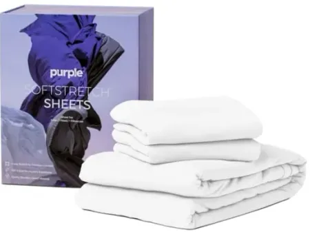 Purple® SoftStretch® True White Queen Sheet Set