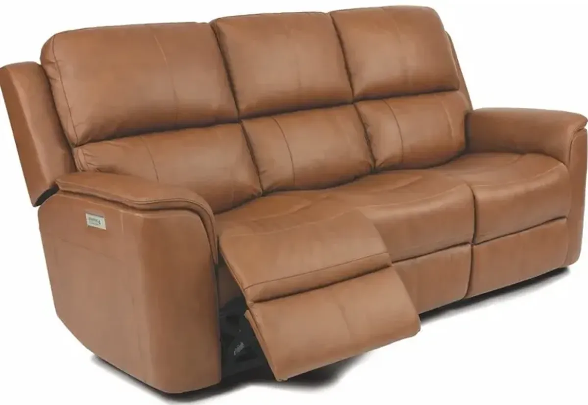 Flexsteel® Henry Brown Power Reclining Sofa