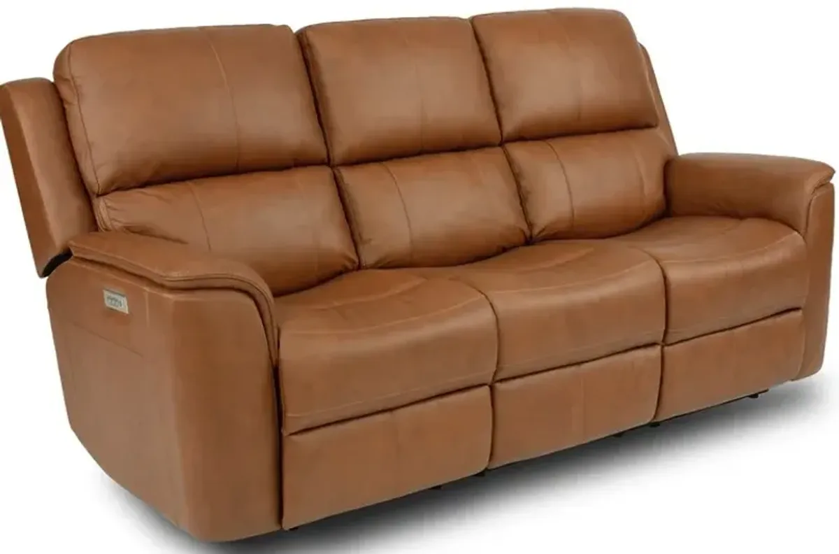 Flexsteel® Henry Brown Power Reclining Sofa