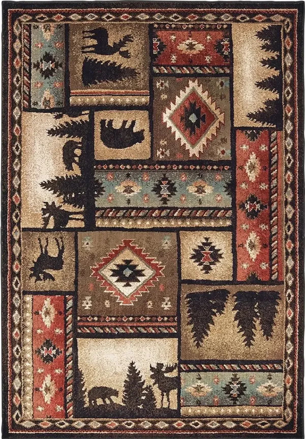 Oriental Weavers Woodlands Multi-Color 2'x3' Throw Rug