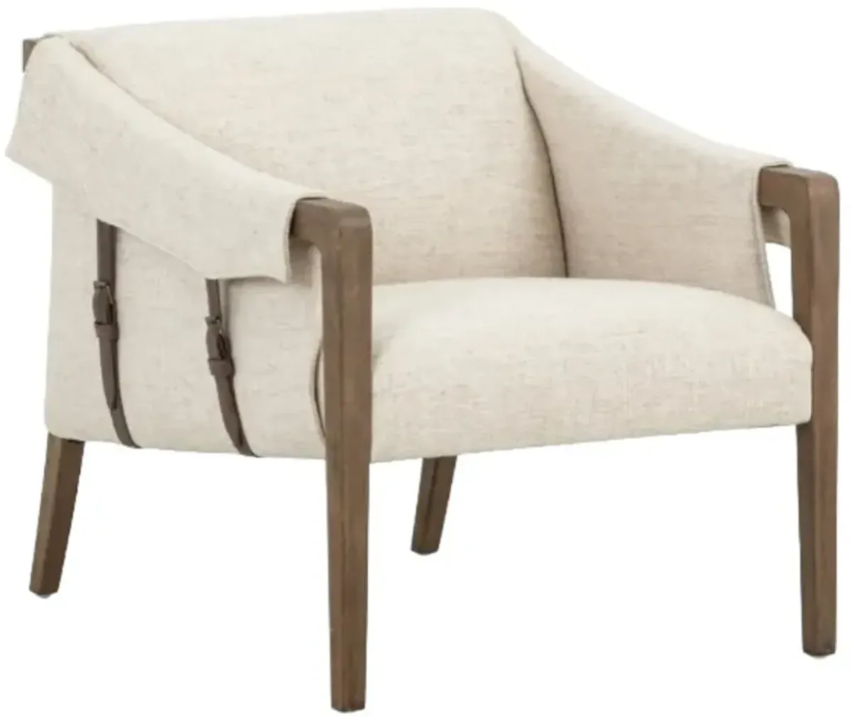 Four Hands Bauer Distressed Natural/Thames Cream Chair