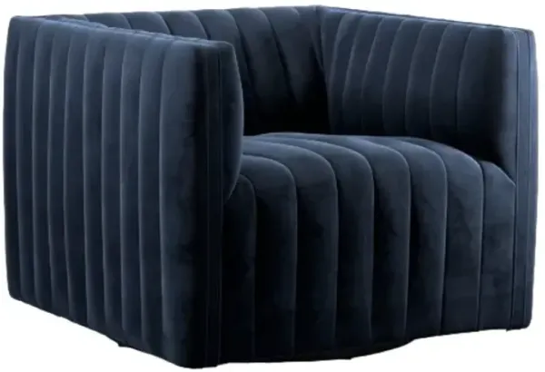 Four Hands Augustine Sapphire Navy Swivel Accent Chair