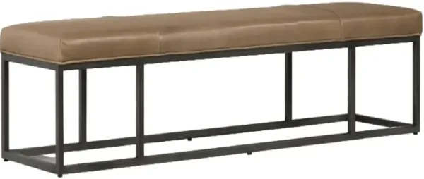 Four Hands Beaumont Dakota Warm Taupe Leather Bench