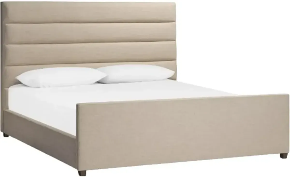 Four Hands Daphne Alcala Taupe King Upholstered Panel Bed