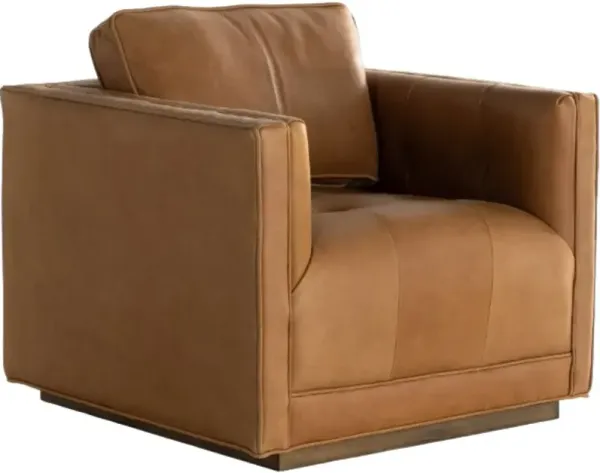 Four Hands Kiera Palermo Cognac Swivel Chair