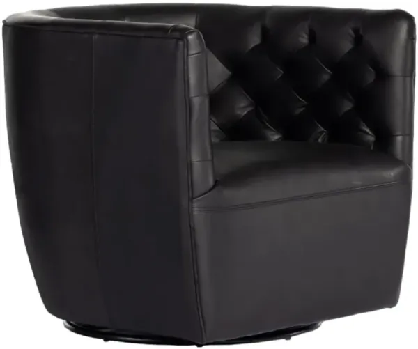 Four Hands Hanover Heirloom Black Swivel Chair