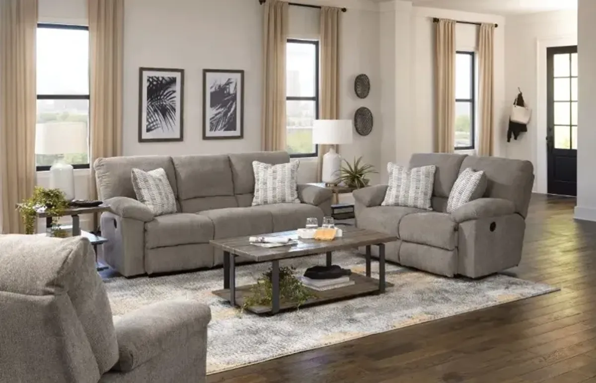 iAmerica Childers Pewter Manual Reclining Sofa