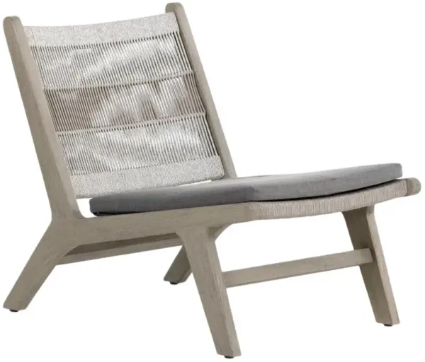 Four Hands Julian Venao Charcoal/Weathered Gray Rope/Wooden Outdoor Chair
