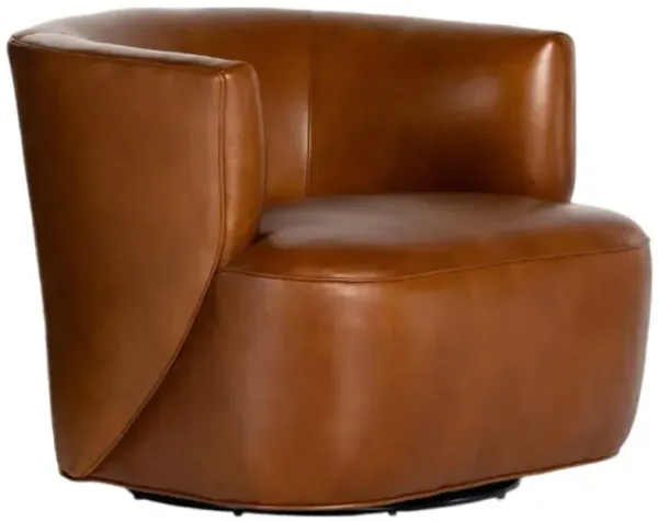 Four Hands Mila Rivera Cognac Swivel Chair