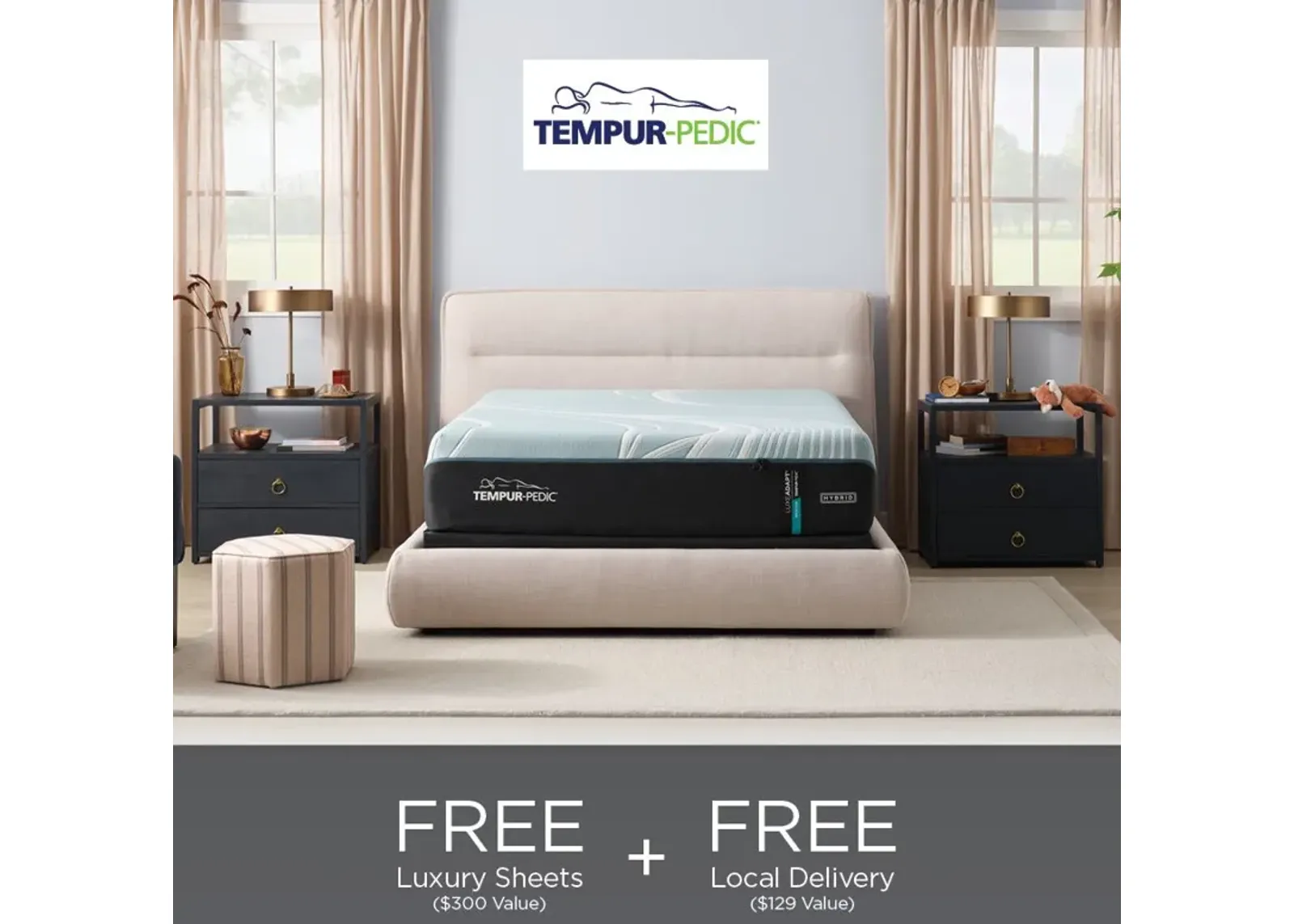 Tempur-Pedic® TEMPUR-LuxeAdapt® 13" Hybrid Medium Tight Top Queen Mattress