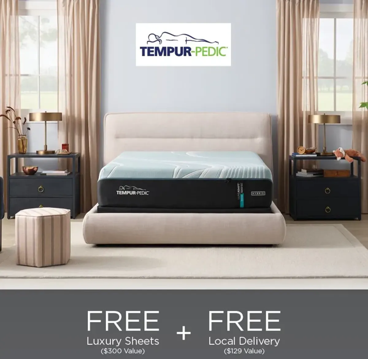 Tempur-Pedic® TEMPUR-LuxeAdapt® 13" Hybrid Medium Tight Top Queen Mattress