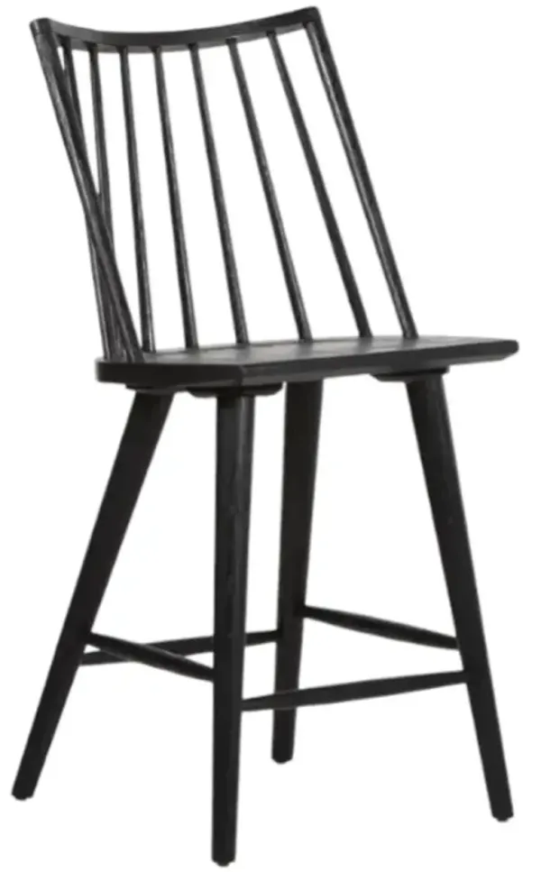 Four Hands Lewis Black Oak Counter Stool
