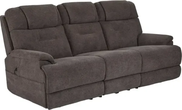 Flexsteel® Zofa Umber Power Reclining Sleep Sofa with Power Headrests and Lumbar