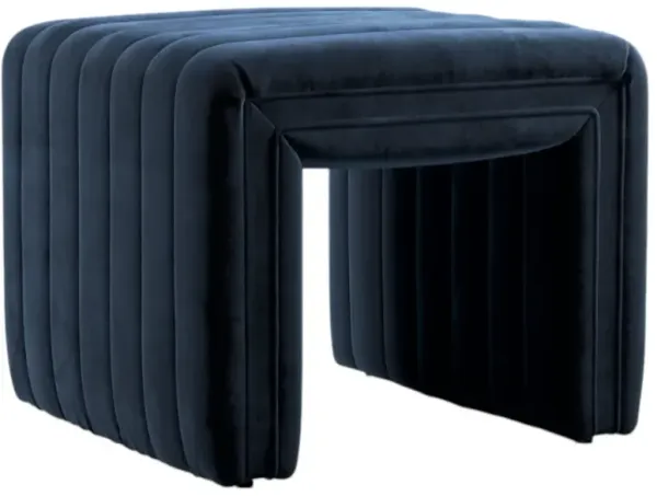 Four Hands Augustine Sapphire Navy Ottoman