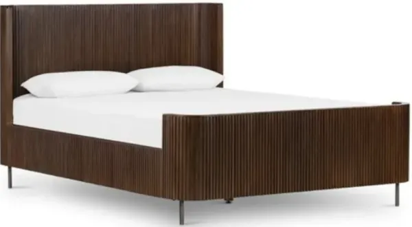 Four Hands Fletcher Terra Brown Oak Queen Bed